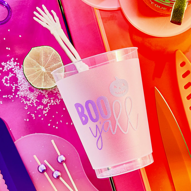 Boo Y'all Pumpkin Halloween Frosted Cups - Halloween