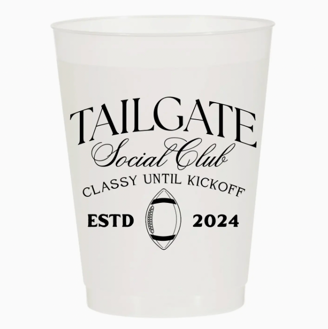 Tailgate Social Club Football Frosted Cups
