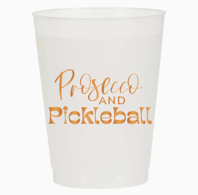 Prosecco and Pickleball Frosted Cups