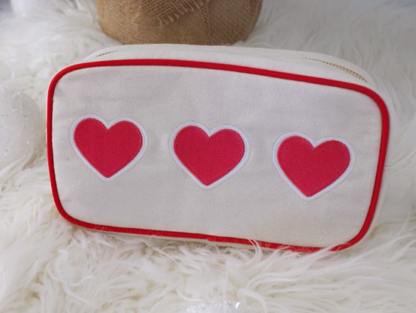 3 Red Hearts - Medium Canvas Bag