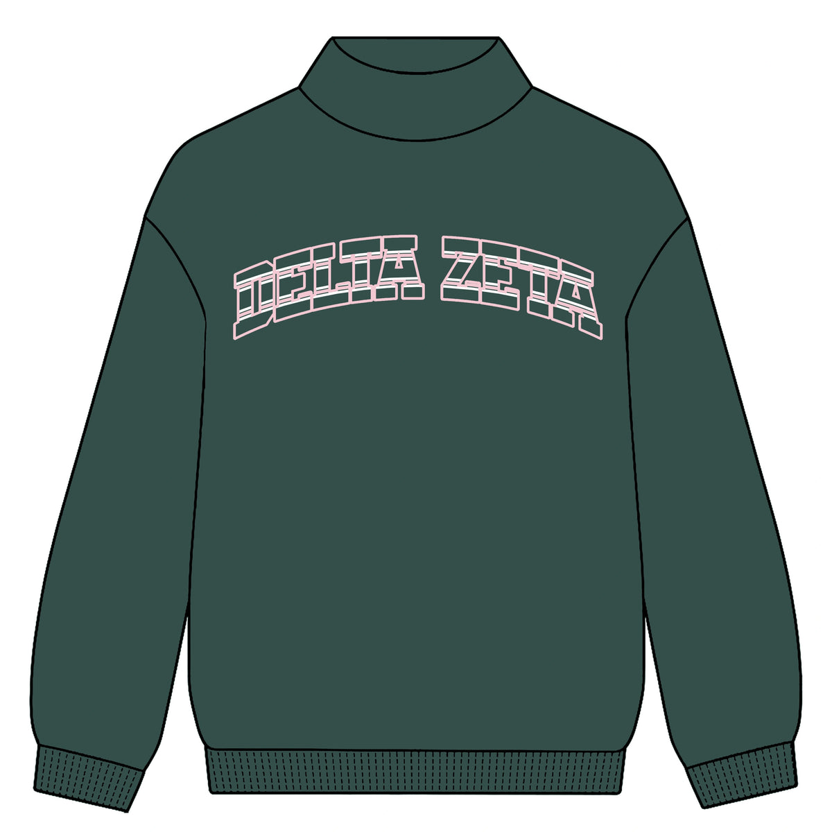 Delta Zeta Green Stripe