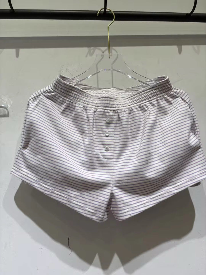 MATCHING PURPLE STRIPE BOXER SHORTS