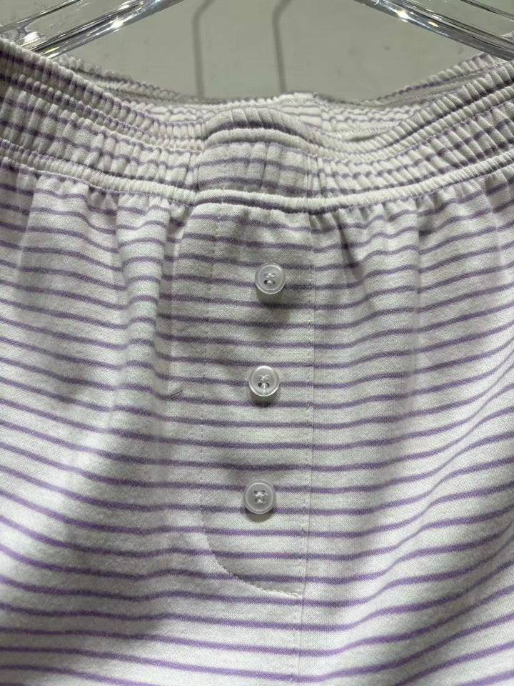 MATCHING PURPLE STRIPE BOXER SHORTS