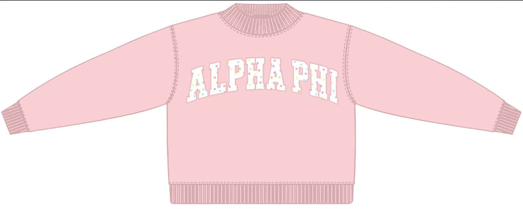 Alpha Phi Polka Dot Mockneck