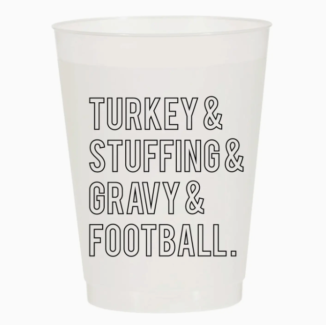 Turkey Stuffing Gravy Football Frosted Cups