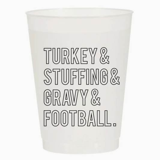 Turkey Stuffing Gravy Football Frosted Cups