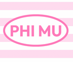 Phi Mu Striped Mockneck PREORDER