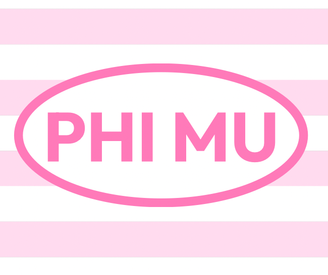 Phi Mu Striped Mockneck PREORDER